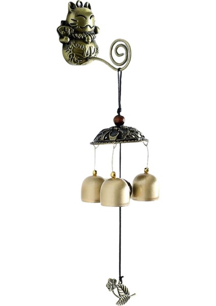 Rüzgar Çanları Duvar Asılı Manuel Kapı Zili Iyi Şanslar Dekorasyon Için Lucky Kedi Tarzı (Yurt Dışından)