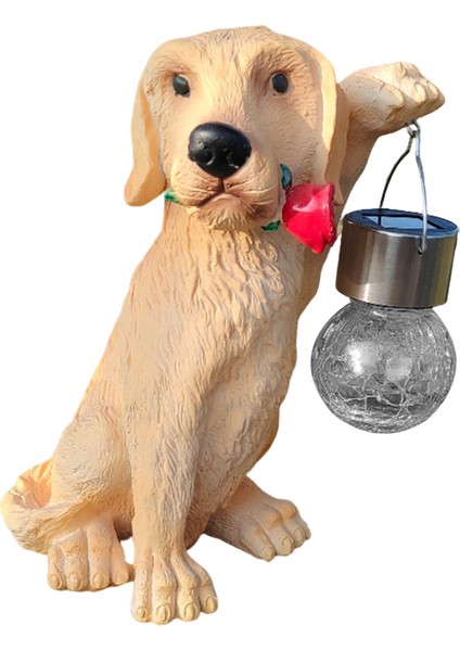 Güneş Lambası Köpek Heykel LED Hediye Sanat Yol Lambası Iç Mekan Arka Bahçe Veranda Çok Molor (Yurt Dışından)