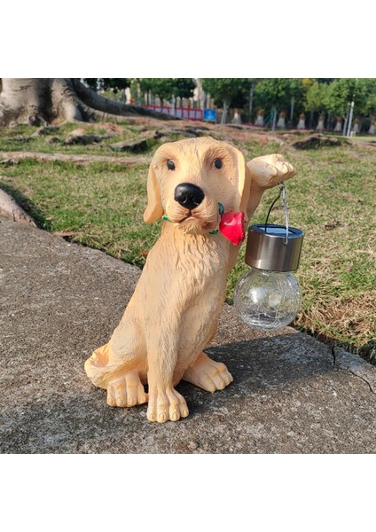 Güneş Lambası Köpek Heykel LED Hediye Sanat Yol Lambası Iç Mekan Arka Bahçe Veranda Çok Molor (Yurt Dışından) fiyatları