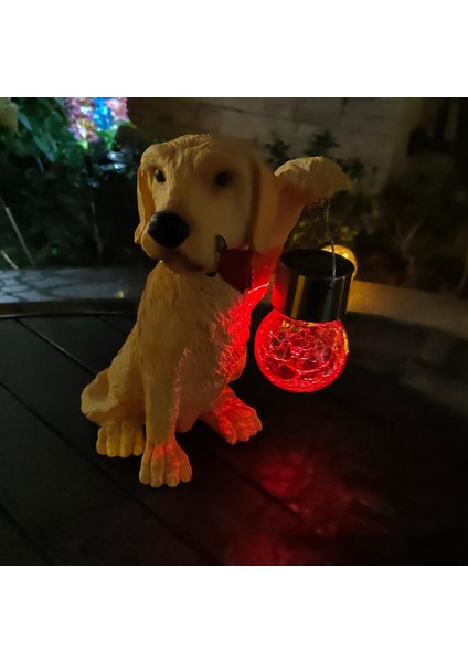Güneş Lambası Köpek Heykel LED Hediye Sanat Yol Lambası Iç Mekan Arka Bahçe Veranda Çok Molor (Yurt Dışından) modelleri