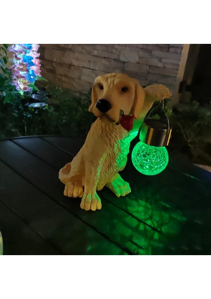 Güneş Lambası Köpek Heykel LED Hediye Sanat Yol Lambası Iç Mekan Arka Bahçe Veranda Çok Molor (Yurt Dışından) indirimleri