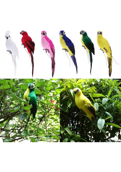 Doğa Için 2x Sadece Yeşil Parrot Masaüstü Süs Yapay Tüylü Kuş (Yurt Dışından) fırsatları