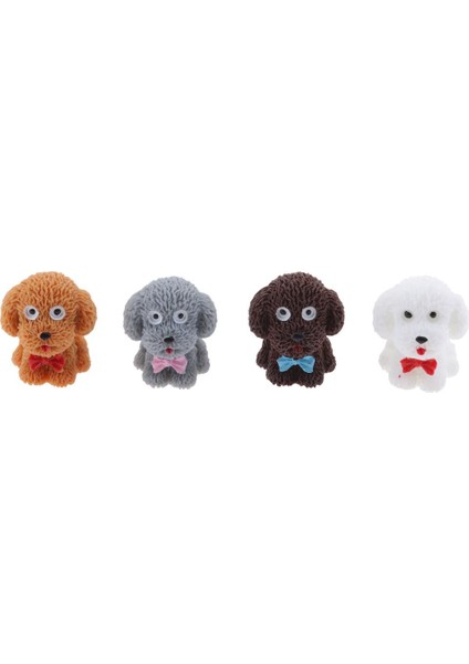 4 Minyatür Köpek Süs Sevimli Hayvanlar Peri Bahçe Zanaat Ev Dekor (Yurt Dışından) fiyatları