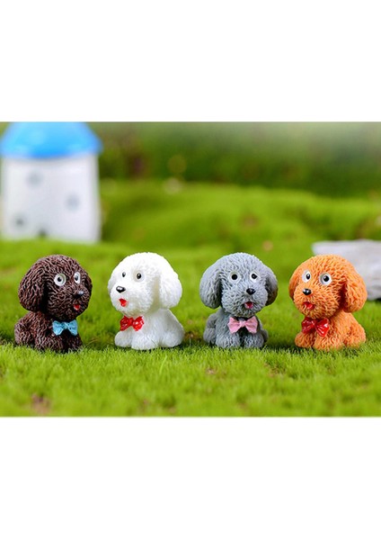 4 Minyatür Köpek Süs Sevimli Hayvanlar Peri Bahçe Zanaat Ev Dekor (Yurt Dışından) modelleri