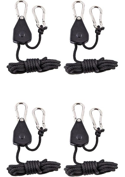 2-Pair 18"örgülü Halat Klipsi Askılı Ratchet Askısı Çinko Alaşım Kanca Siyah (Yurt Dışından)