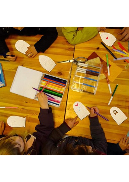 6 Ahşap Peri Bahçe Kapıları Diy Kiti Dekor Ev Kapalı Ağaç Süslemesi (Yurt Dışından) fırsatları