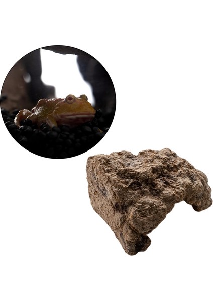 2 Simülasyon Sürüngen Gizleme Mağara Deliği Süslemesi Kaplumbağa Için Yapay (Yurt Dışından) fırsatları