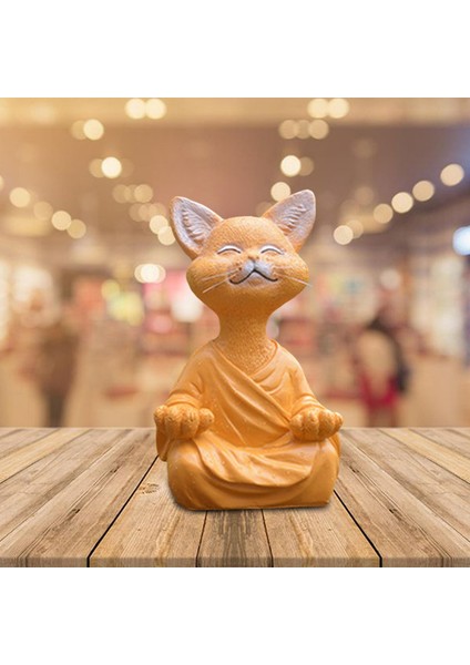 Meditasyon Kedi Heykeli - Veranda Bahçe Veya Çim Için Kapalıdış Mekan Heykeli (Yurt Dışından) fırsatları