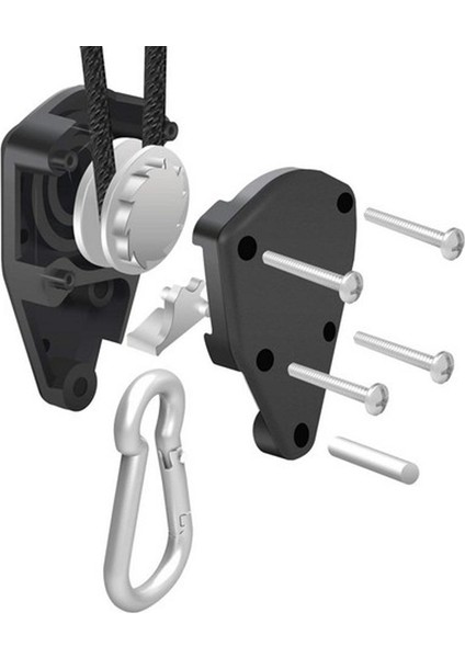 2-Pair 18"örgülü Halat Klipsi Askılı Ratchet Askısı Çinko Alaşım Kanca Siyah (Yurt Dışından) fırsatları