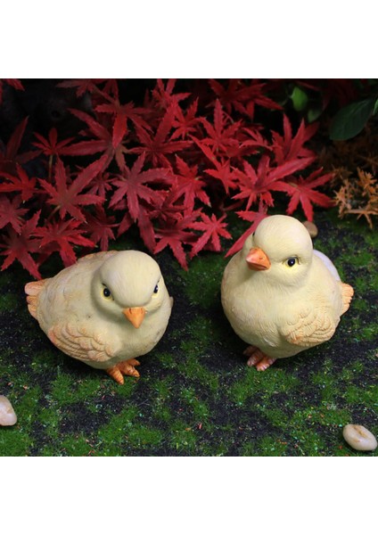 2 Bahçe Heykelleri Civciv Heykel Açık Kapalı Masaüstü Dekor Için Güzel (Yurt Dışından) fiyatları