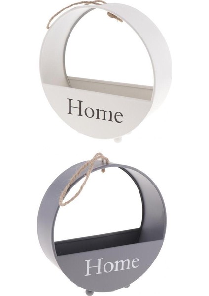 2 Rustik Metal Çiçek Sepeti Pot Duvar Asma Ekici Kutuları Ev Bahçe Dekoru (Yurt Dışından)