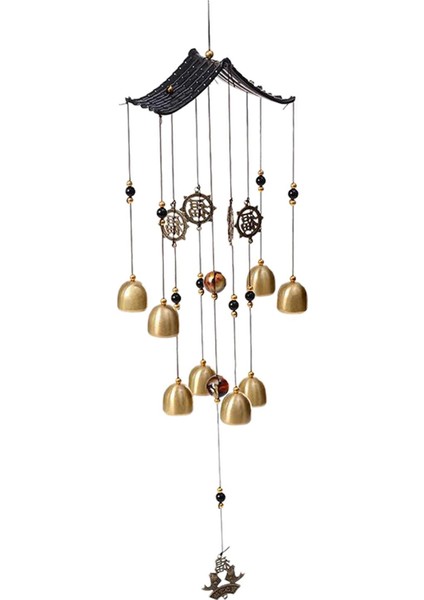 Açık Yaşam Rüzgar Çanları Bahçe Çanları Bakır Antika Rüzgar Dekorasyon Stili2 (Yurt Dışından)