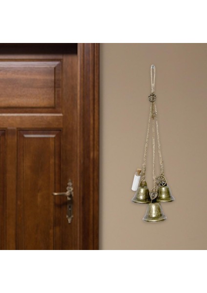 Retro Tarzı Cadı Windchime Rüzgar Çanları Duvar Asılı Sicim Kapı Topuzu Için Üç Çan (Yurt Dışından) modelleri