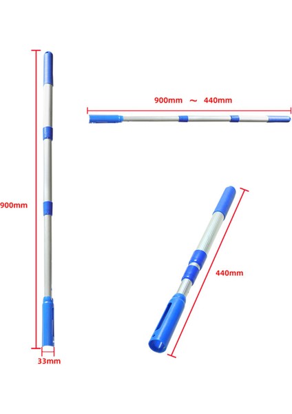 Teleskopik Yüzme Havuzu Kutup Çubuk Yüzük 440-900MM Tırmık Fırçaları Için (Yurt Dışından) fırsatları