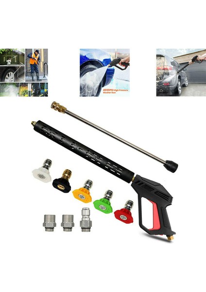 4000PSI Araba Gücü Yüksek Basınçlı Yıkama Tabancası Uzatma ile 5 Nozul Ipuçları (Yurt Dışından) modelleri