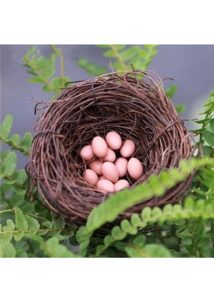 2x 8cm Minyatür Peri Bahçe Doğa Yuvası Vine Kanarya Twig Bird Nest Ev (Yurt Dışından) modelleri