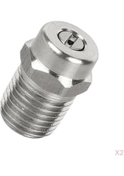 2X1.07MM Yüksek Basınçlı Yıkayıcı Sprey Fan Nozumu - 14" - Vida Tip -25 Derece (Yurt Dışından)