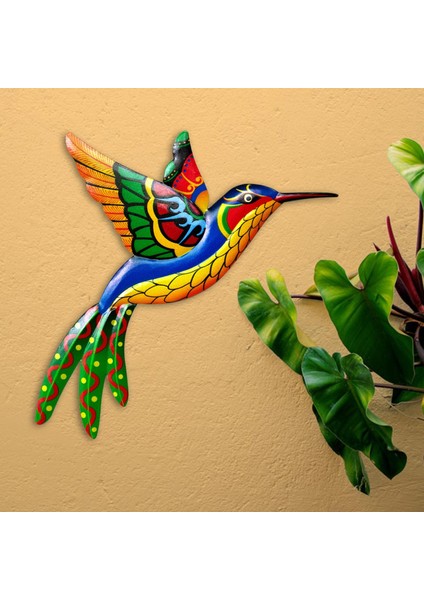 Kapalı Açık Bahçe Için 2x Sinek Kuşu Renkli Heykel Duvar Dekoru (Yurt Dışından) fiyatları