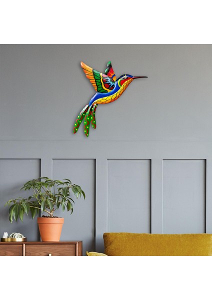 Kapalı Açık Bahçe Için 2x Sinek Kuşu Renkli Heykel Duvar Dekoru (Yurt Dışından) modelleri