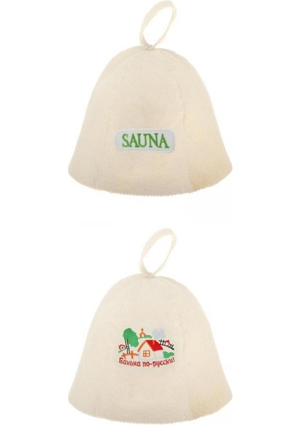 2x Sauna Şapkası Rusya Saunahut Saunahattu Yün Hissedilen Sauna Yönetmeni (Yurt Dışından)