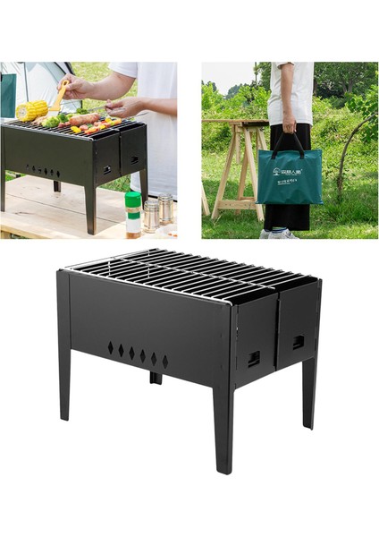 Taşınabilir Barbekü Barbekü Izgara Ateş Çukuru Kamp Kömür Patio Partisi Bahçesi (Yurt Dışından) modelleri