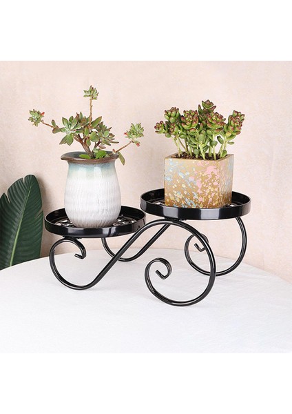 2 Katmanlı Bitki Standı Organizatör Metal Saksı Rafı Çiçek Dükkanı Için Ev (Yurt Dışından) fiyatları