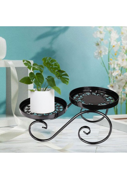 2 Katmanlı Bitki Standı Organizatör Metal Saksı Rafı Çiçek Dükkanı Için Ev (Yurt Dışından) modelleri