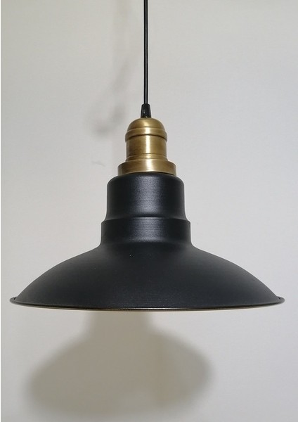 Retro,reskitme Duylu Siyah Içi Gold Mutfak,oda,cafe Metal Sarkıt Avize ÇAP:30CM fiyatları