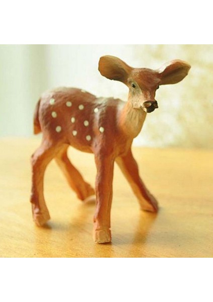 2x Deer Minyatür Süs Mikro Peyzaj Hayvan Peri Bahçesi Düğün Dekor (Yurt Dışından) modelleri