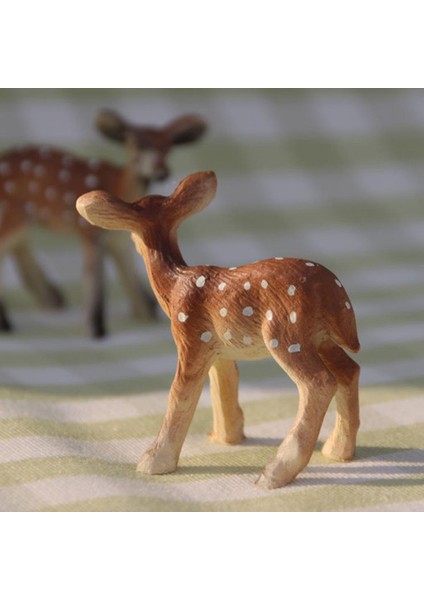 2x Deer Minyatür Süs Mikro Peyzaj Hayvan Peri Bahçesi Düğün Dekor (Yurt Dışından) fırsatları