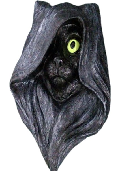 2 Gizemli Şapka Cat Figurine Heykeli Çim Gri Kırmızı Için Yaratıcı (Yurt Dışından) fırsatları