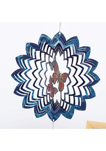 2x Paslanmaz Çelik 3D Rüzgar Spinner Içaçık Bahçe Balkon Süsleri (Yurt Dışından) fiyatları