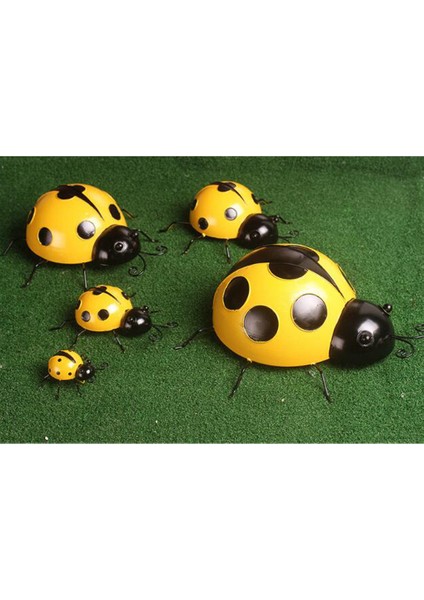 2 Mini Metal Ladybug Çit Askı Duvar Asılı Açık Bahçe DEKOR10CM (Yurt Dışından)