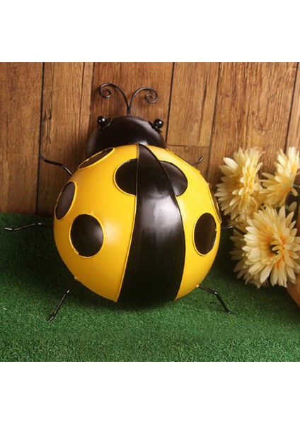 2 Mini Metal Ladybug Çit Askı Duvar Asılı Açık Bahçe DEKOR10CM (Yurt Dışından)