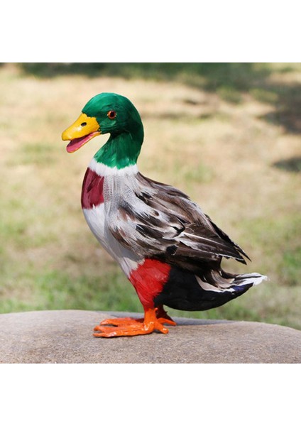 1 Çift Gerçekçi Mallard Ördek Süsleme Tuzağı Ev Bahçe Su Gölet Dekor (Yurt Dışından) modelleri