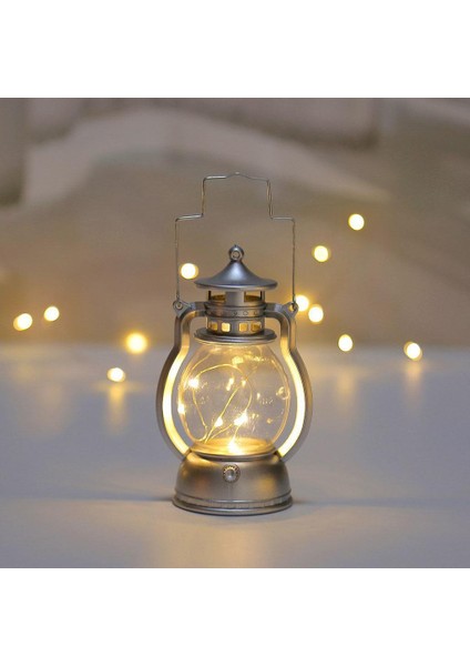 3xdecoratif Yağ Lambası Noel LED Fener Lambası Asma Fener Ev Için Gümüş 3 (Yurt Dışından) fiyatları
