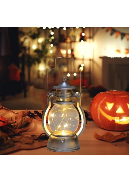 3xdecoratif Yağ Lambası Noel LED Fener Lambası Asma Fener Ev Için Gümüş 3 (Yurt Dışından) fırsatları