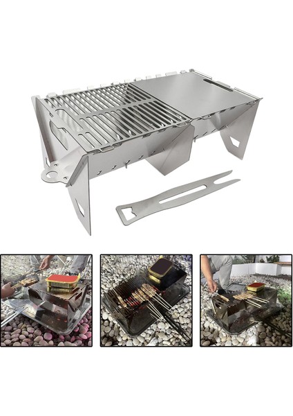 Taşınabilir Barbekü Izgara Kömürü Barbekü Izgarası Yemek Pişirme Yürüyüşü Sırt Çantası M (Yurt Dışından) modelleri