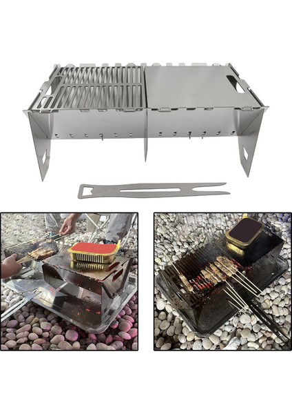 Taşınabilir Barbekü Izgara Kömürü Barbekü Izgarası Yemek Pişirme Yürüyüşü Sırt Çantası M (Yurt Dışından) fırsatları