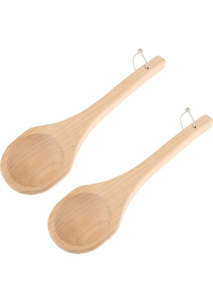 2x 15 '' Ahşap Uzun Saplı Kepçe Su Kaşığı Banyo Sauna Spa Banya (Yurt Dışından)