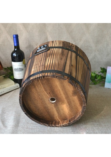 6 Ahşap Kova Etli Namlu Saksı Yuvarlak ve Altıgen Üst Bahçe Dekor (Yurt Dışından) fırsatları