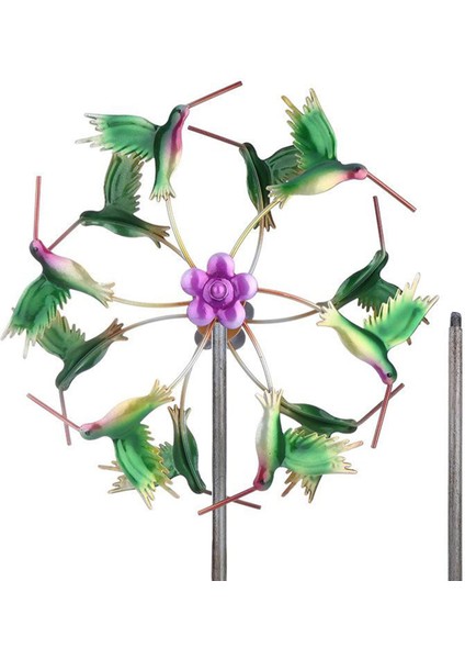 Metal Yel Değirmeni Bahis Açık Bahçe Çim Sanat Dekor Rüzgar Spinner Süsleri 40 cm Sinek Kuşları (Yurt Dışından) fiyatları