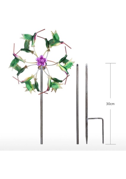 Metal Yel Değirmeni Bahis Açık Bahçe Çim Sanat Dekor Rüzgar Spinner Süsleri 40 cm Sinek Kuşları (Yurt Dışından) modelleri