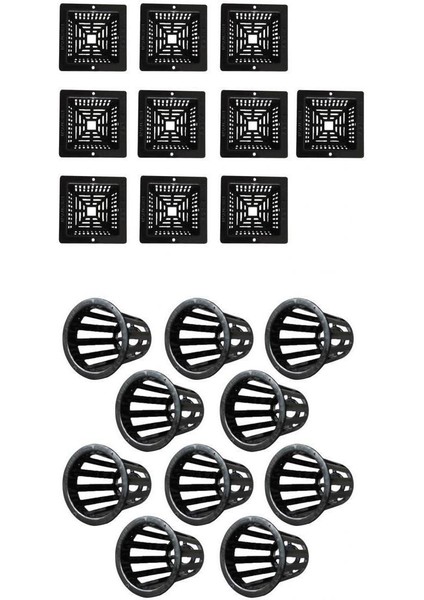 20 Plastik Gölet Bitki Sepet Akvaryum Aquatic Su Çim Yetiştirme D+E (Yurt Dışından)