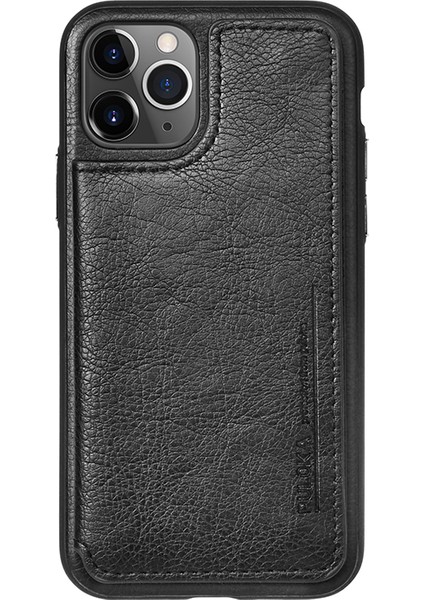Iphone 12 Ve 12 Pro Uyumlu Siyah Kartlıklı Kılıf Cüzdanlı Akıllı Lüx Kılıf Kadın Erkek Cüzdan Kılıf