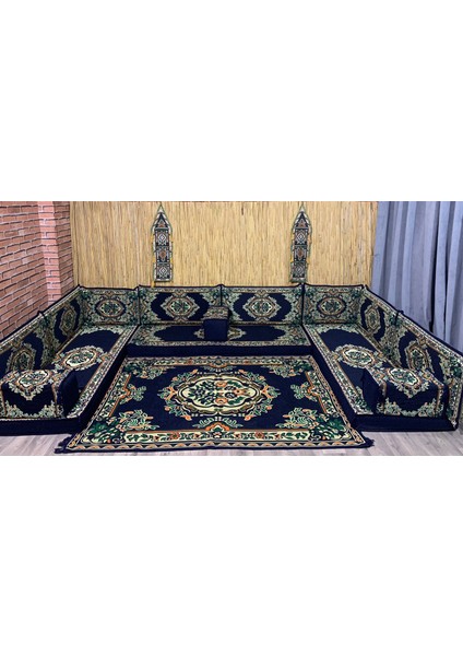 Şark Köşesi Minder, Kilim, Heybe Takımı Konsept Lacivert fiyatları