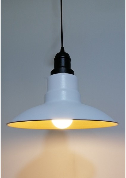 1retro,rustik,modern Beyaz Içi Gold Mutfak,oda,cafe Için Tekli Metal Sarkıt Avize ÇAP:30CM