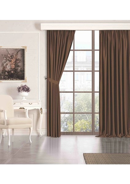 Blackout (Karartma) Fon Perde-Güneşlik Pilesiz Extraforlu Düz Dikim K.toprak fırsatları