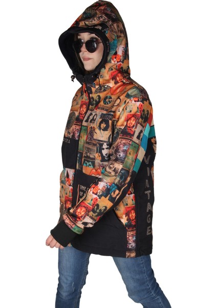 Vintage SS7809 Bayan Kar Montu, 1. Kalite Su ve Rüzgar Geçirmez Mont