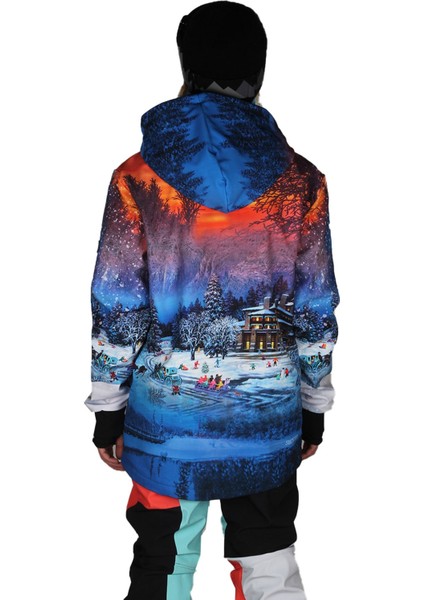 Snowy Night Kadın Kayak Montu, Snowsea SS7815 Su ve Rüzgar Geçirmez Snowboard Montu